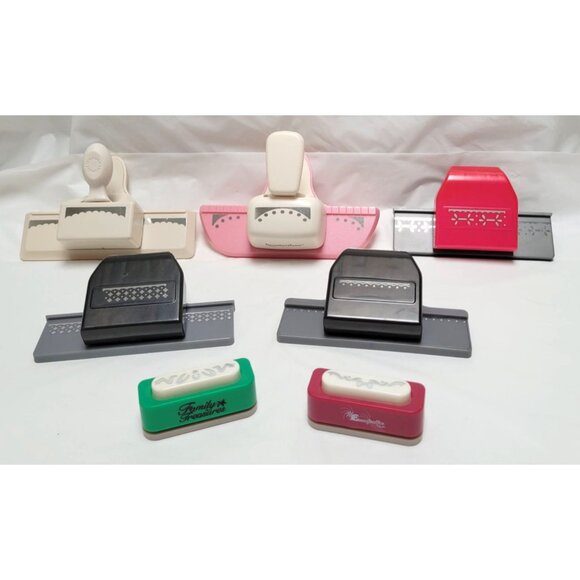 Lot of 7 Decorative Border Edge Paper Punches For Scrapbooking Crafts - Picture 1 of 11